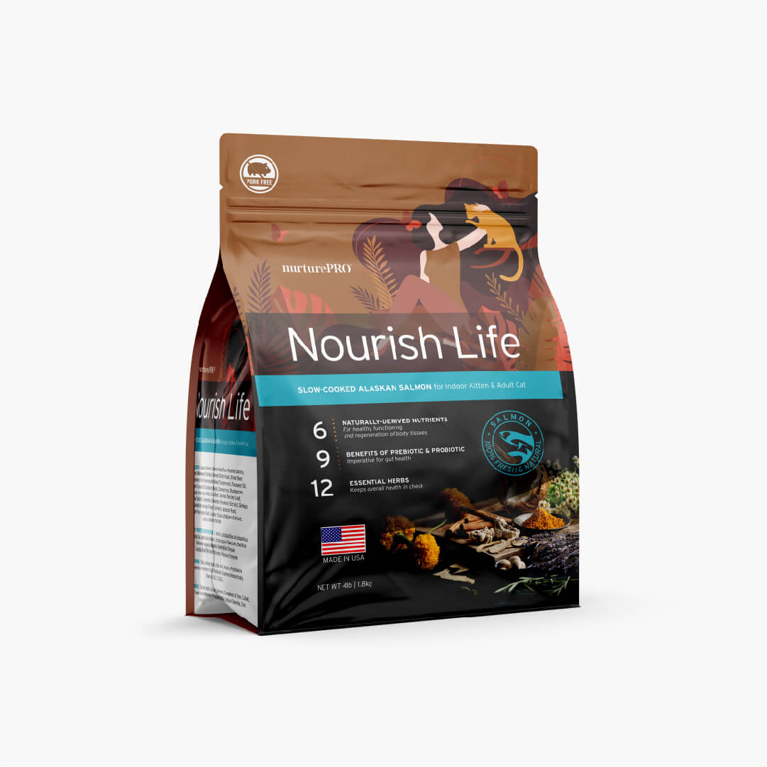 nurturepro Nourish Life Slow cooked Alaskan Salmon Dry Food for Cats